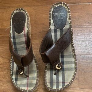 Burberry Wedge Sandals EUC Size 40